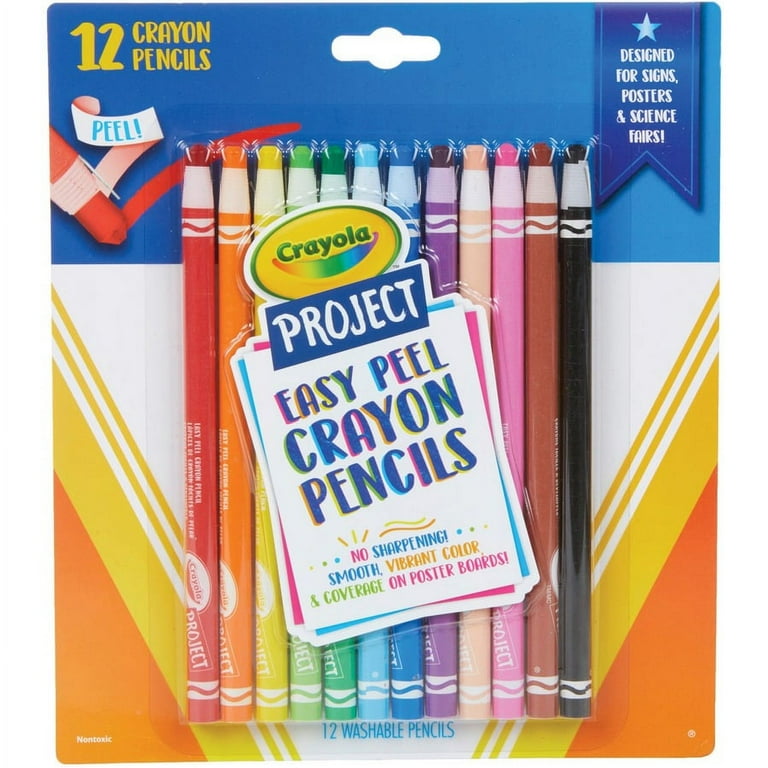 Crayola Project Easy Peel Crayon Pencils Set - 9 Crayola Project Easy Peel Crayon Pencils Set - 9