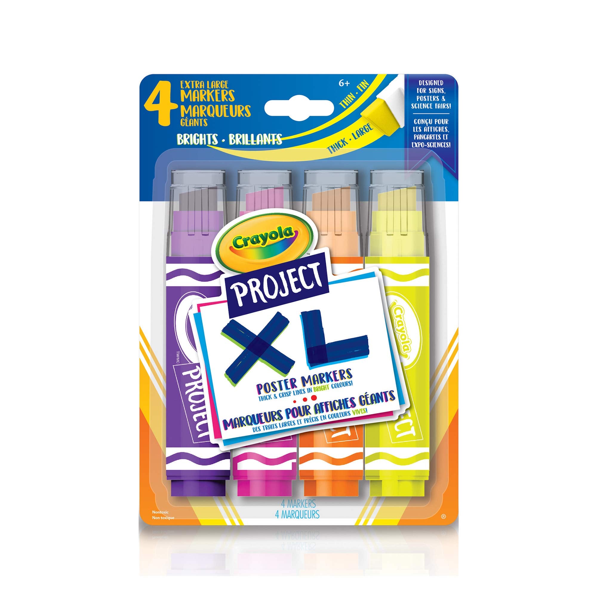 Crayola Project XL Poster Markers, Bright Colours