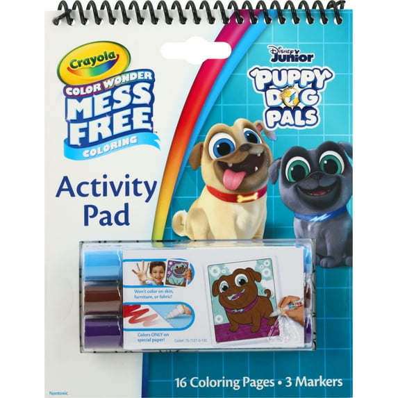 Crayola Puppy Dog Pals Color Wonder Travel Activity Pad, Mess Free Coloring