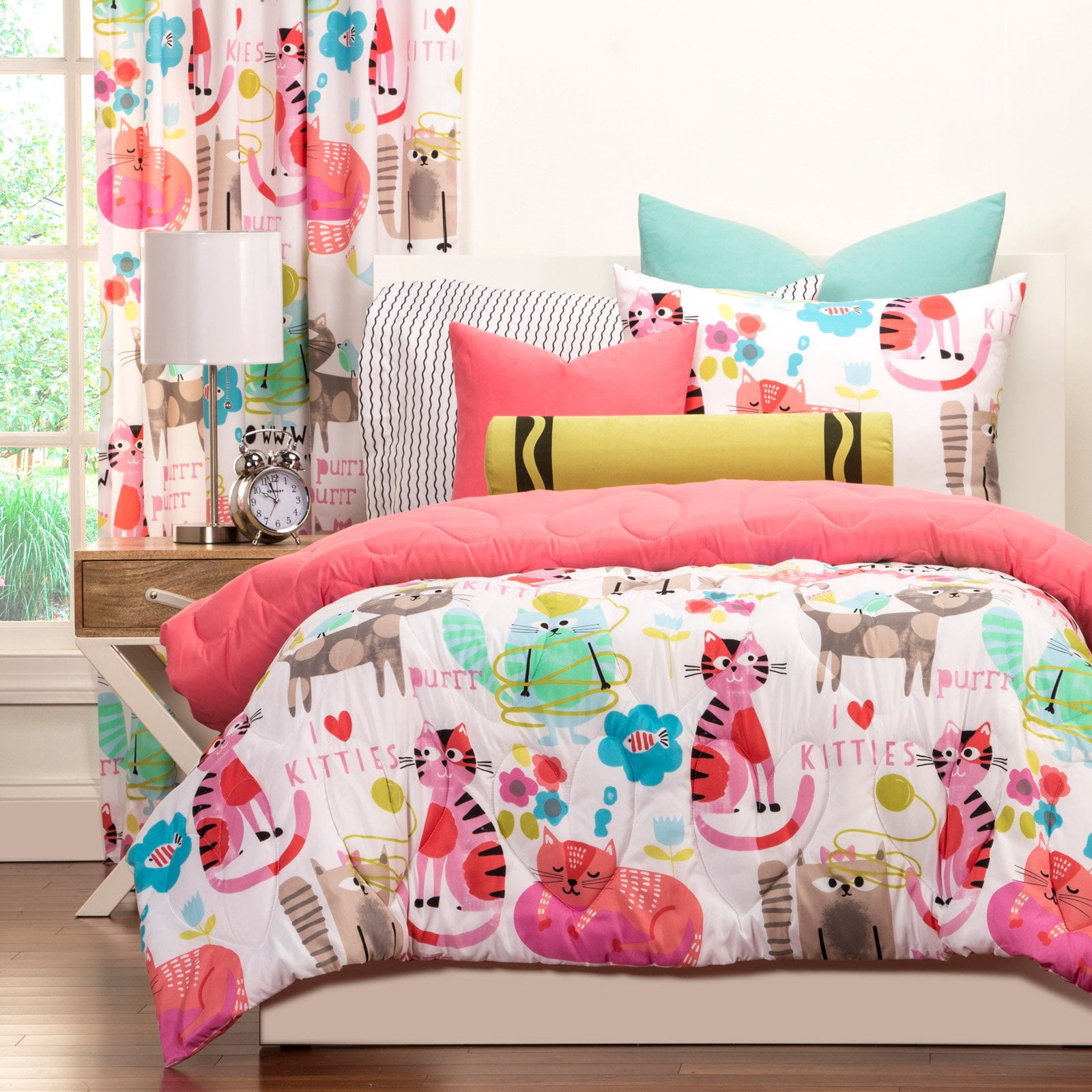 Crayola Purrty CatTwin Comforter Set