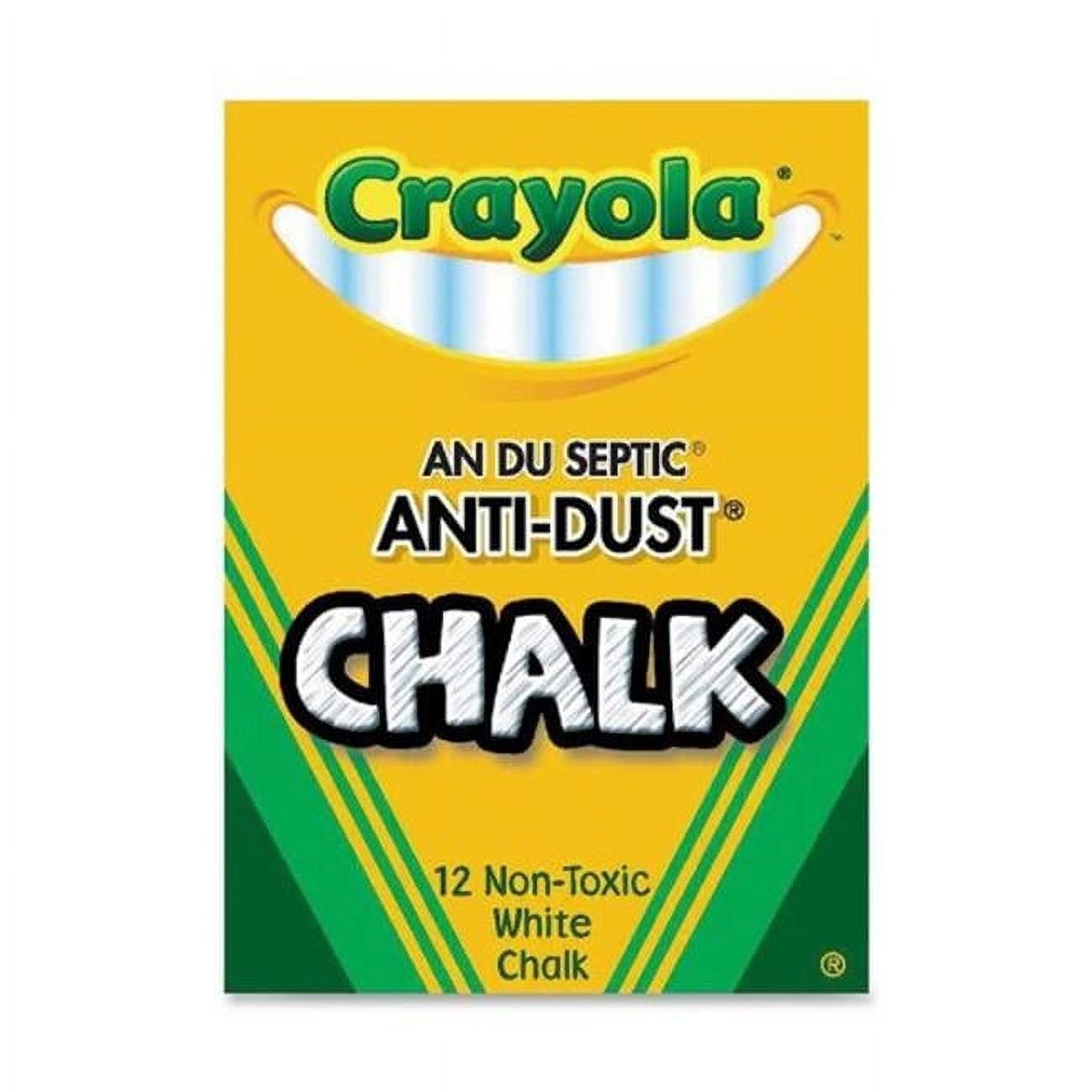Crayola  Anti-Dust Chalk - White - 12 Pieces