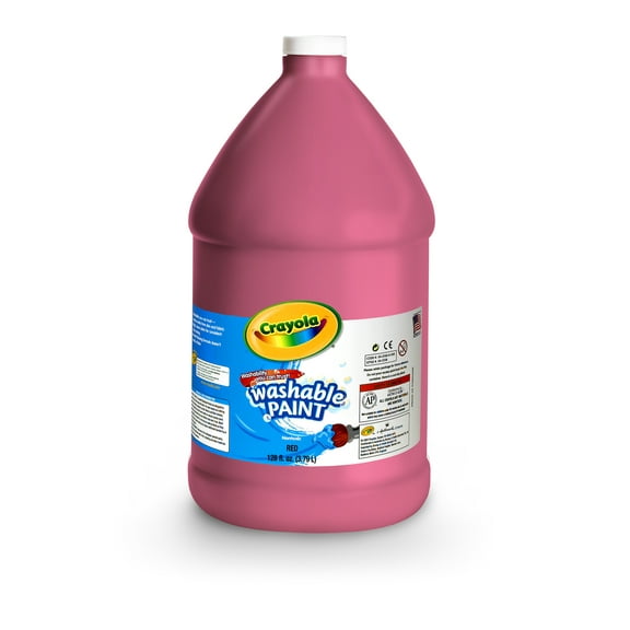 Crayola Red Washable Paint for Kids and Adults, 1 Gallon