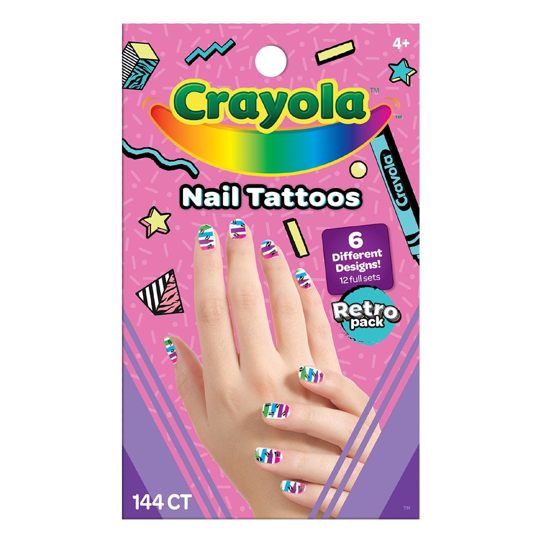 Crayola Retro Nail Décor Tattoo Pouch