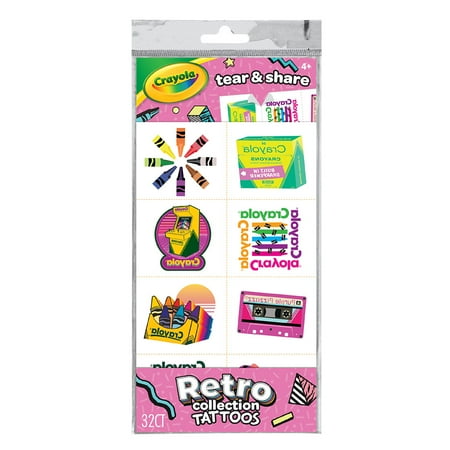 Crayola Retro Tear and Share Tattoos