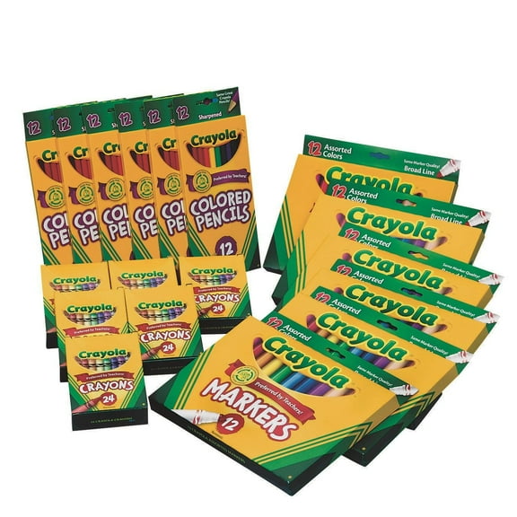 Crayola S&S eSSentials Crayon, Marker, and Colored Pencils Easy Pack