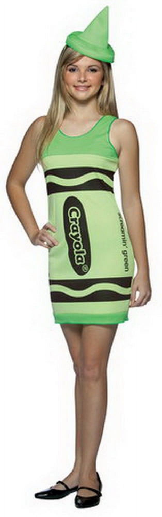 Crayola Screamin' Green Tank Dress Teen Costume by Rasta Imposta 4512-04 - image 1 of 2