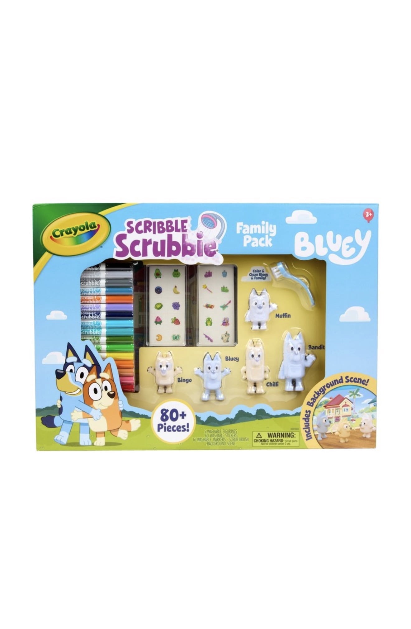 Crayola Scribble Scrubbie 80pc Bluey Family Pack Gift - Walmart.com