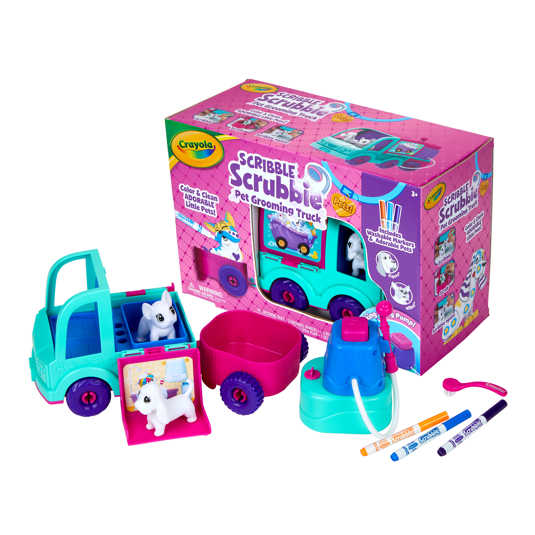 Crayola Scribble Scrubbie Grooming Truck Toy, Easter Basket Stuffers, 10 Pcs, Beginner Child - image 1 of 10