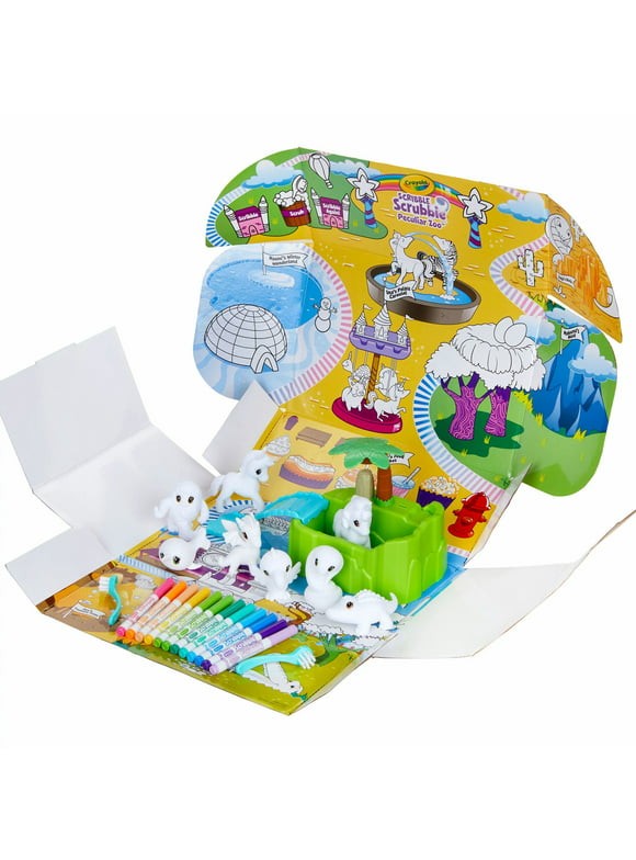 Crayola Scribble Scrubbie Peculiar Zoo Mess Free Playset, Creative Toys, Gift for Beginner Child