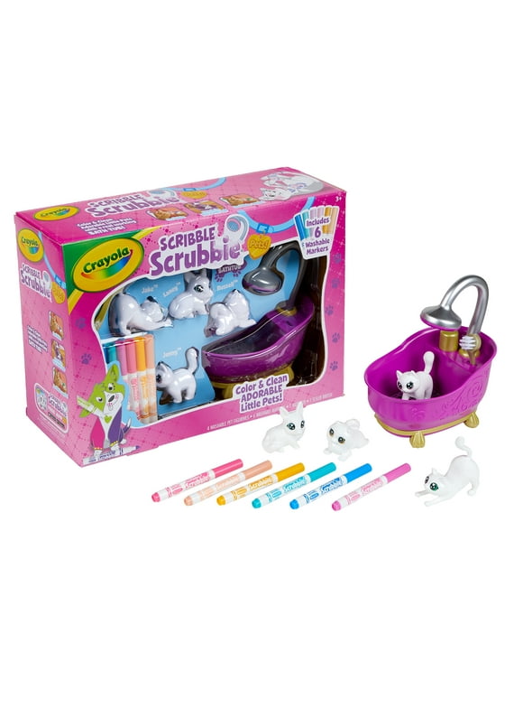 Crayola Scribble Scrubbie Pet Coloring Set, Easter Basket Stuffers, Creative Toy, Beginner Unisex Child