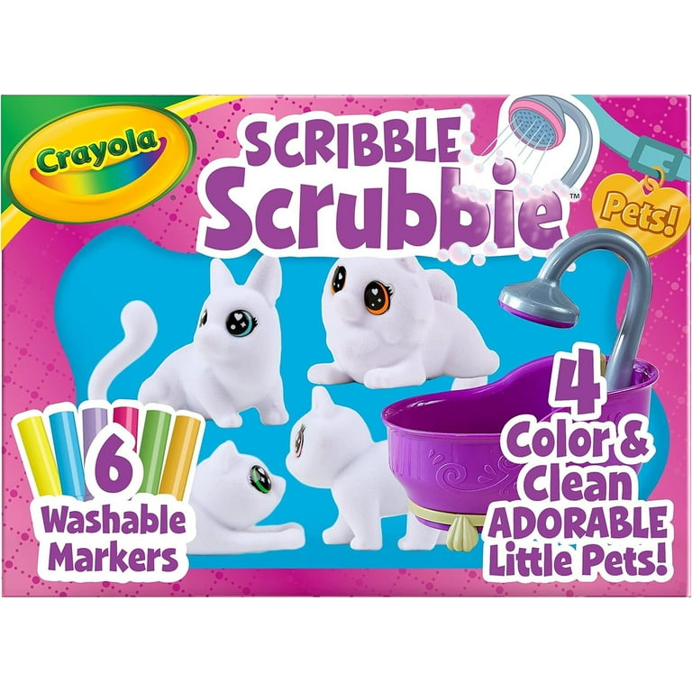 Crayola Scribble Scrubbie Pet Coloring Set, Holiday Gifts, Holiday Toy,  Beginner Unisex Child