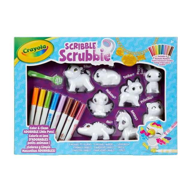 Crayola Scribble Scrubbie Pet Combo Coloring Art Set, Beginner Unisex Child, 17 Pieces