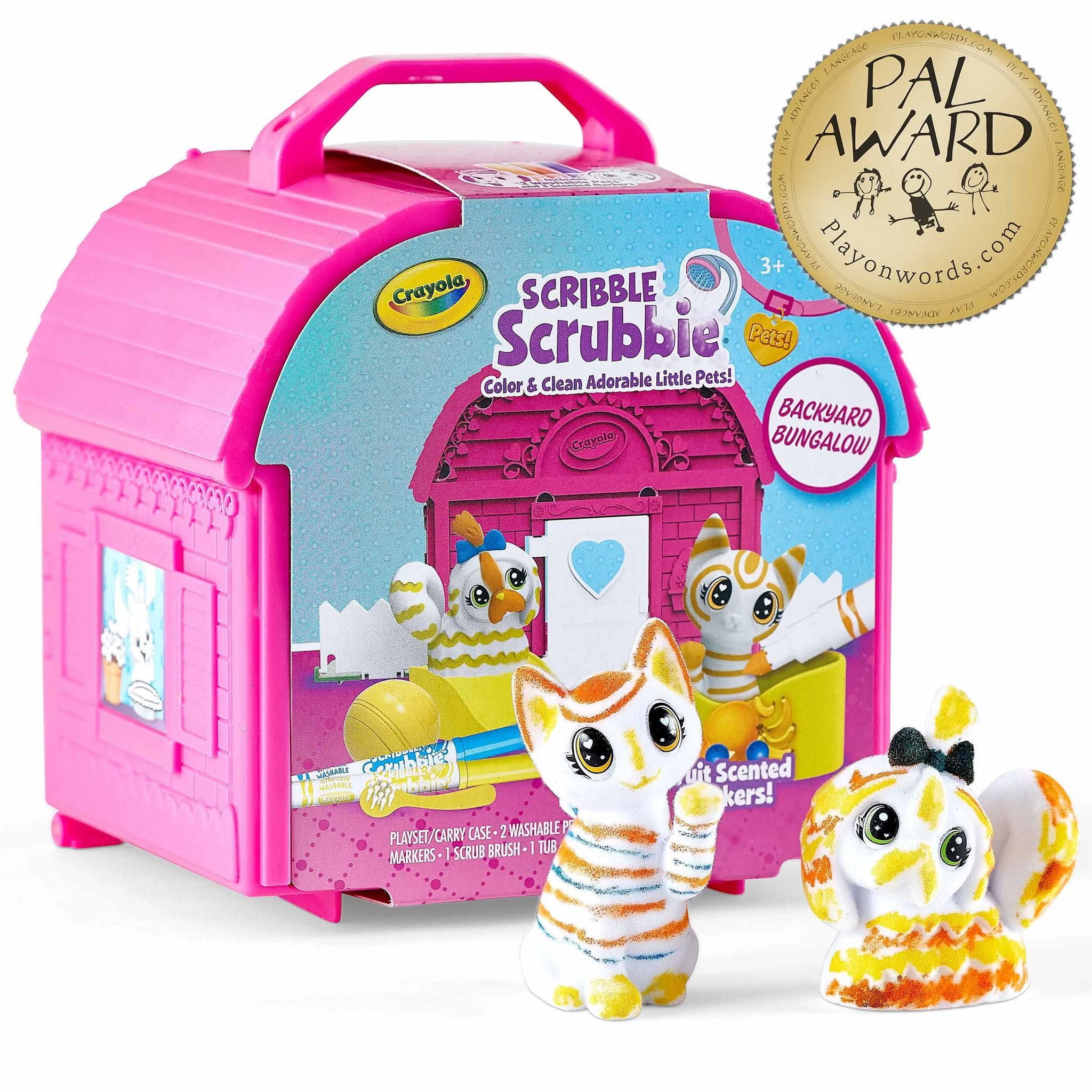 Crayola® Scribble Scrubbie™ Pets! Scrub Tub Set & Backyard Bungalow Set -  BINSCRUBPETKIT1 - TeachersParadise