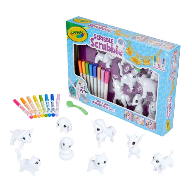 Crayola Scribble Scrubbie Pets, Coloring Toy Animal, Holiday Gift for Kids, Beginner Child