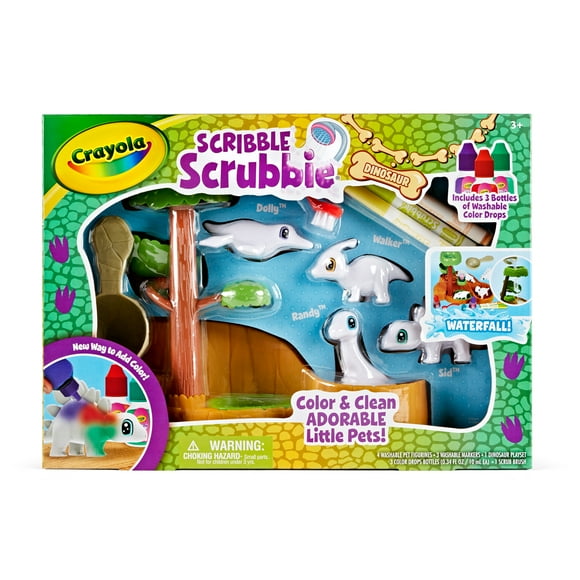 Crayola Scribble Scrubbie Pets Dinosaur Waterslide, Coloring Gifts for Kids, Dinosaur Toys, Arts and Crafts, Ages 3+
