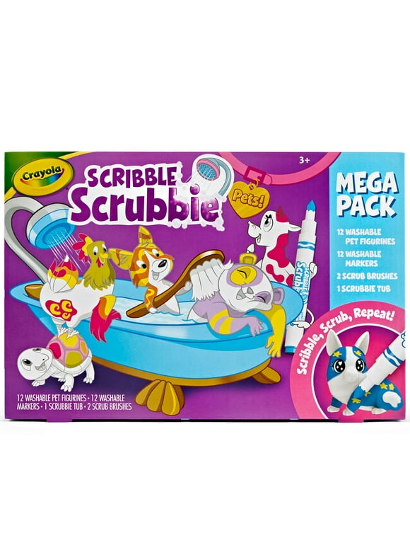 Crayola Scribble Scrubbie Pets Mega Set 2.0, Art Toy, Creative Gift for Kids, Beginner Unisex Child