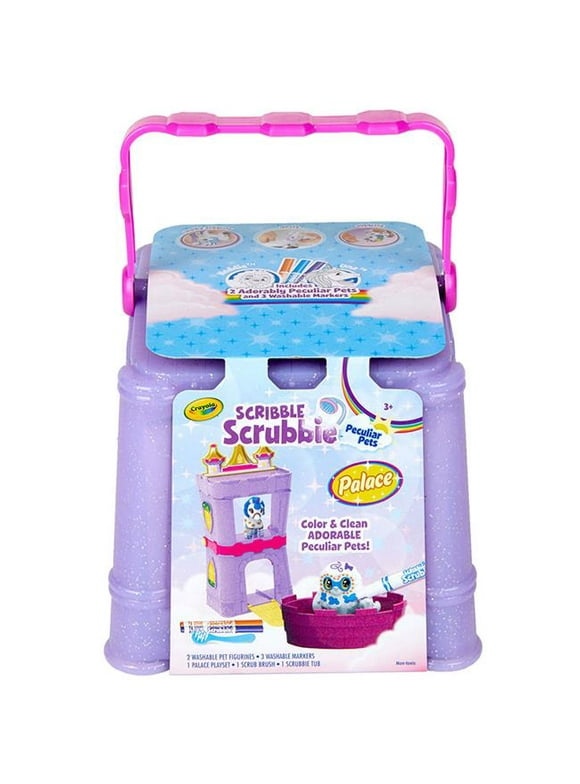 Crayola Scribble Scrubbie Pets Palace Playset, 6 Pieces, Creative Toys, Gifts, Beginner Unisex Child