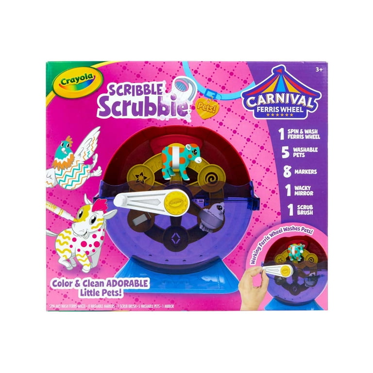 ズーキーパー クリーナーマスコットセット Crayola Scribble Scrubbie Pets! - Spin & Wash Carnival Playset