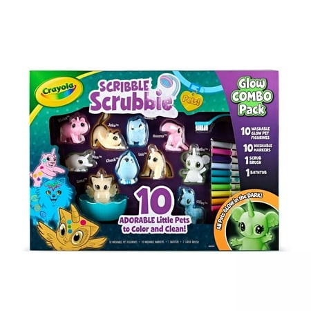 Crayola Scribble Scrubbies Glow Art Set for Kids, Craft Kit with Markers, Ages 3+