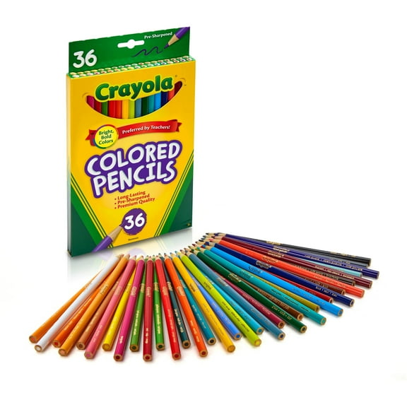 Crayola Short Barrel Colored Woodcase Pencils, 33 Mm, 36 Assorted Colors