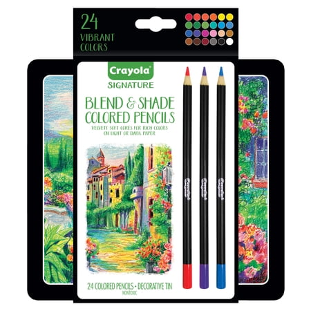 Crayola Signature Blend and Shade Colored Pencils, Set of 24