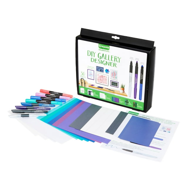 Crayola Signature DIY Gallery Designer Art Set, 30 Pcs, Arts & Crafts Kit for Unisex Teens & Adults