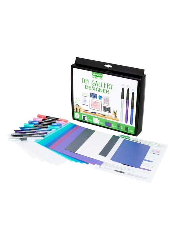 Crayola Signature DIY Gallery Designer Art Set, 30 Pcs, Arts & Crafts Kit for Unisex Teens & Adults