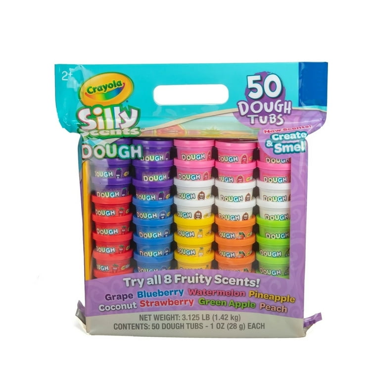  Crayola Dough - Silly Scents, 60x1oz Scented Play Dough Tubs  in 6 Bright Colors & Scents