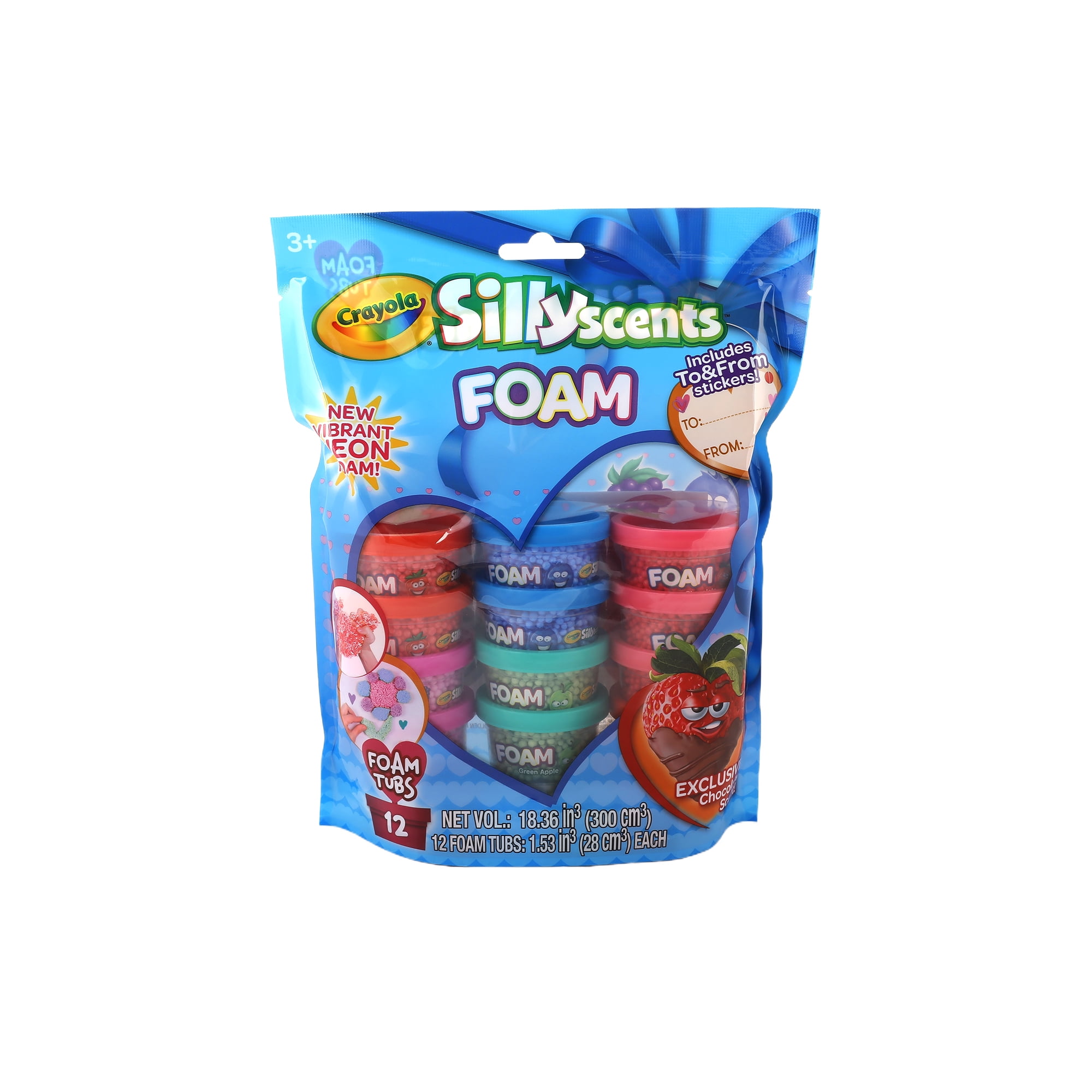 Crayola Silly Scents Foam, Assorted Colors and Scents, 12pk, 1oz