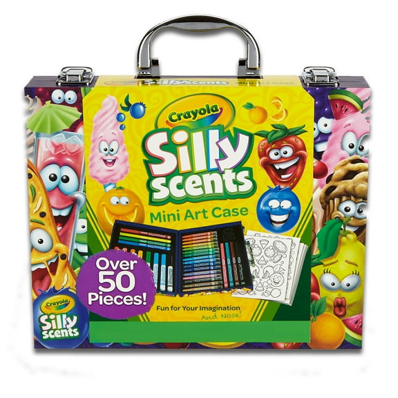 Crayola Silly Scents Mini Inspiration Art Case Coloring Set, Scented School Supplies, Child, 50 Pieces
