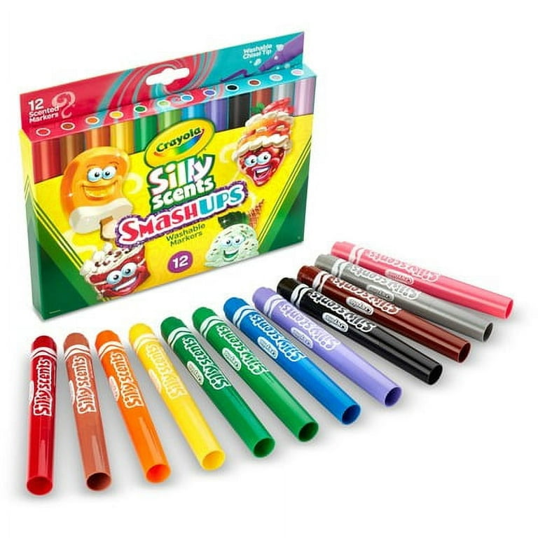 Fruit Scented Markers Set 56 Pcs with Glitter Unicorn Pencil Case