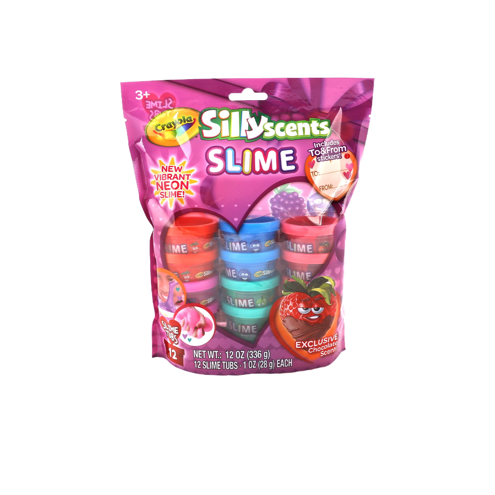 Crayola Silly Scents Slime, Assorted Colors, 12pk, 1oz Tubs