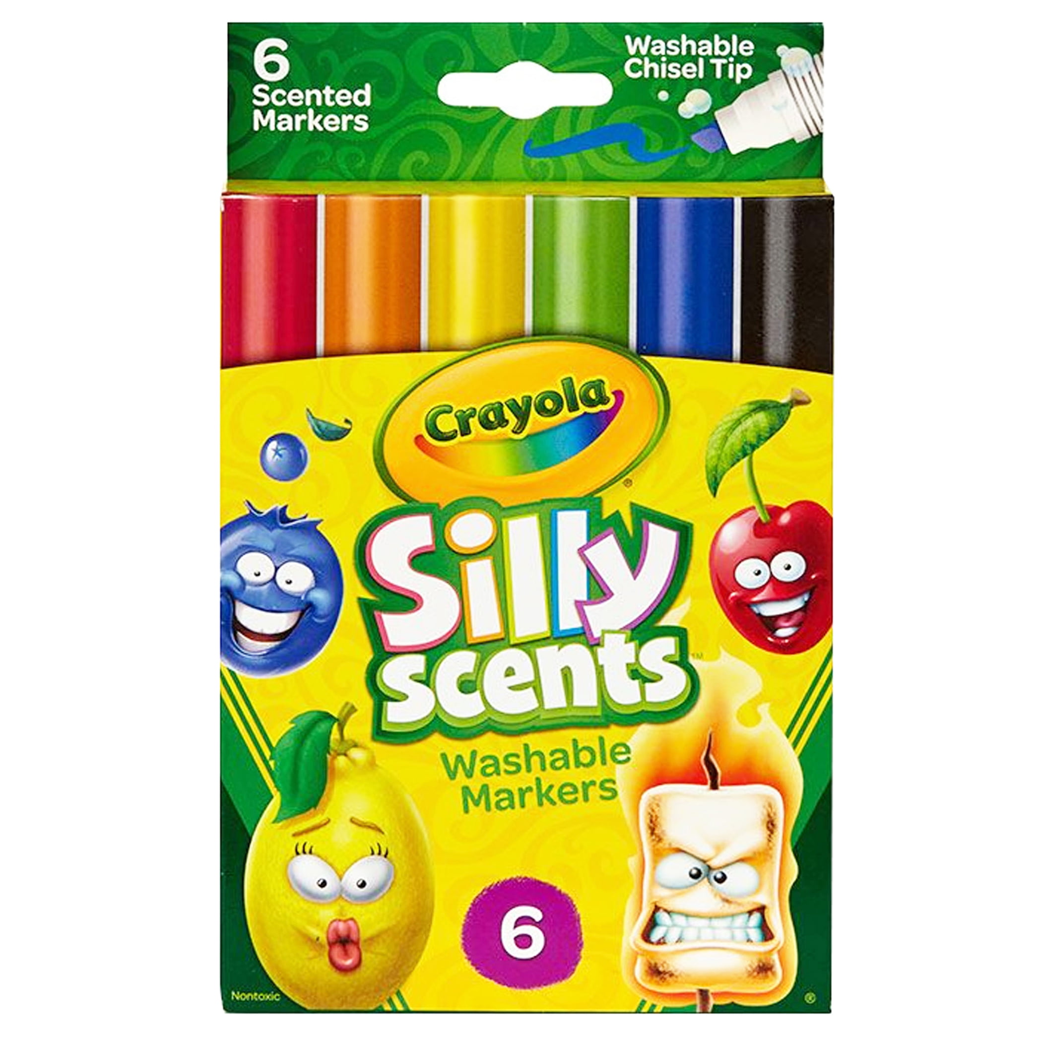 CRAYOLA WASHABLE MARKERS SUPER TIPS W/ SILLY SCENT 20 COLORS - 071662081065
