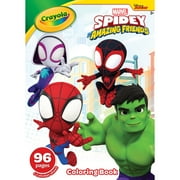 (2 pack) Crayola Spidey and His Amazing Friends Coloring Book with Stickers, 96 Pgs, Travel Activity, Arts & Crafts, Spiderman Gift for Kids, Ages 3+