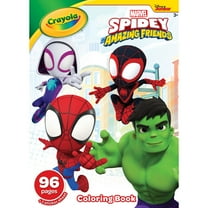 Crayola Spidey and His Amazing Friends Coloring Book with Stickers, 96 Pgs, Travel Activity, Arts & Crafts, Spiderman Gift for Kids, Ages 3 