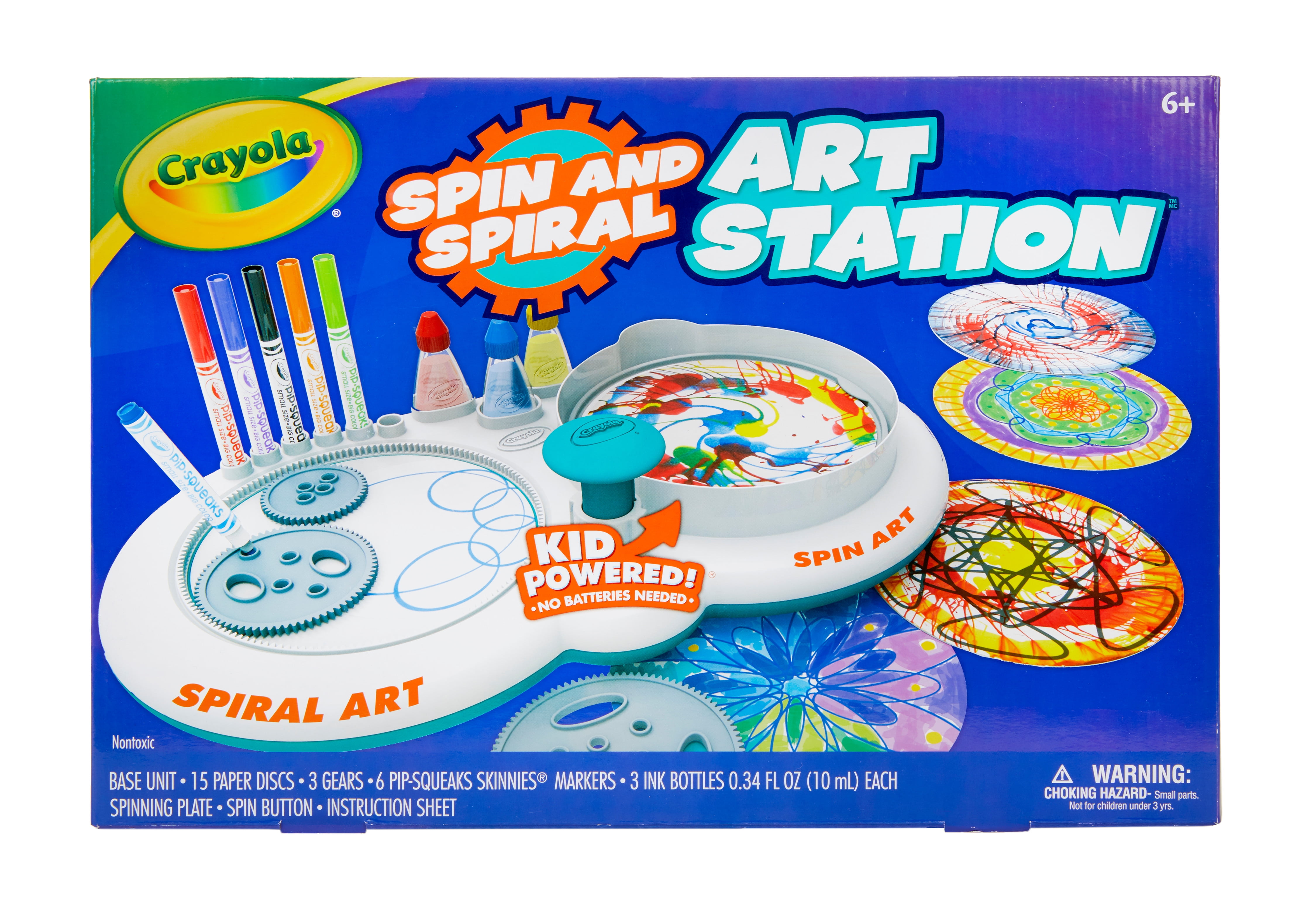 Crayola Spin & Spiral Art Station, Art Set, Creative Toys, Gifts, Beginner Unisex Child