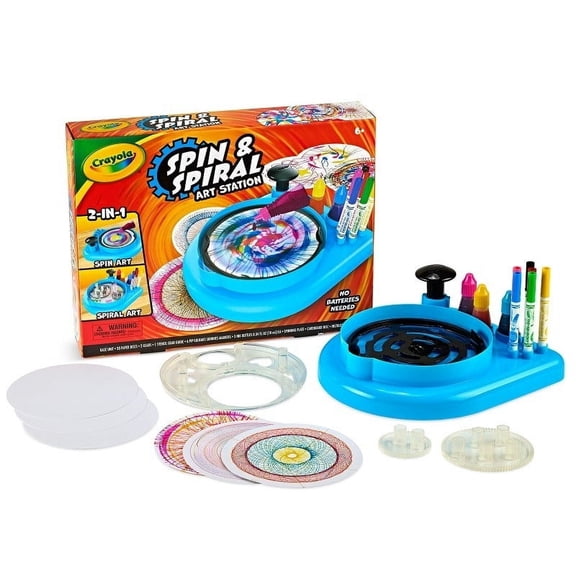 Crayola Spin & Spiral Art Station, Spin Art Machine, Arts & Crafts for Kids, Creative Toys & Gifts, Ages 6, 7, 8, 9