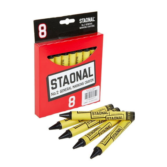 Crayola Staonal Marking Crayons Black 8/Box (52-0002-2-051) 563901