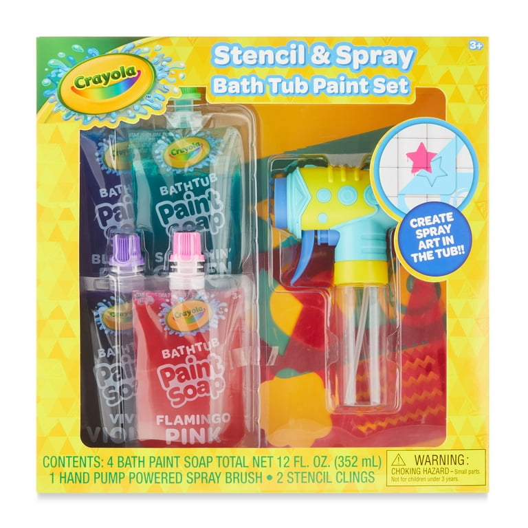 Crayola Stencil & Spray Bathtub Paint Set