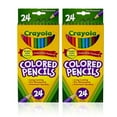 Crayola Presharpened Long Colored Pencil Pack24, Durable and Safe for