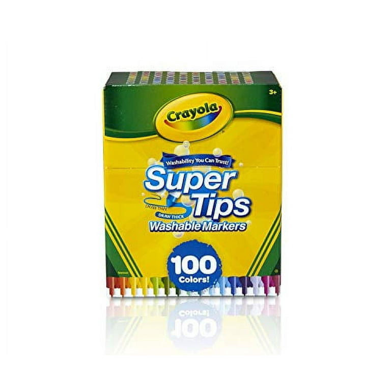 Crayola Super Tips Washable Markers, 100 Count, Bulk, Great for Kids
