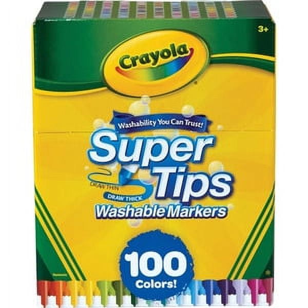 Crayola Washable Super Tips Markers Assorted Colors Pack Of 100
