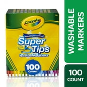 Crayola Super Tips Washable Markers, 100 Ct, School Supplies, Classroom Must Haves, Coloring Gifts for Kids and Teens, Ages 3+