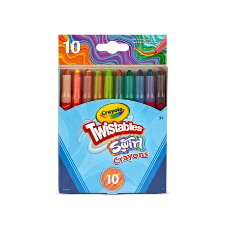 Crayola Swirl Mini Twistables Crayons, 10 Ct, Multicolor Crayons, Back to School Supplies, Classroom Supplies