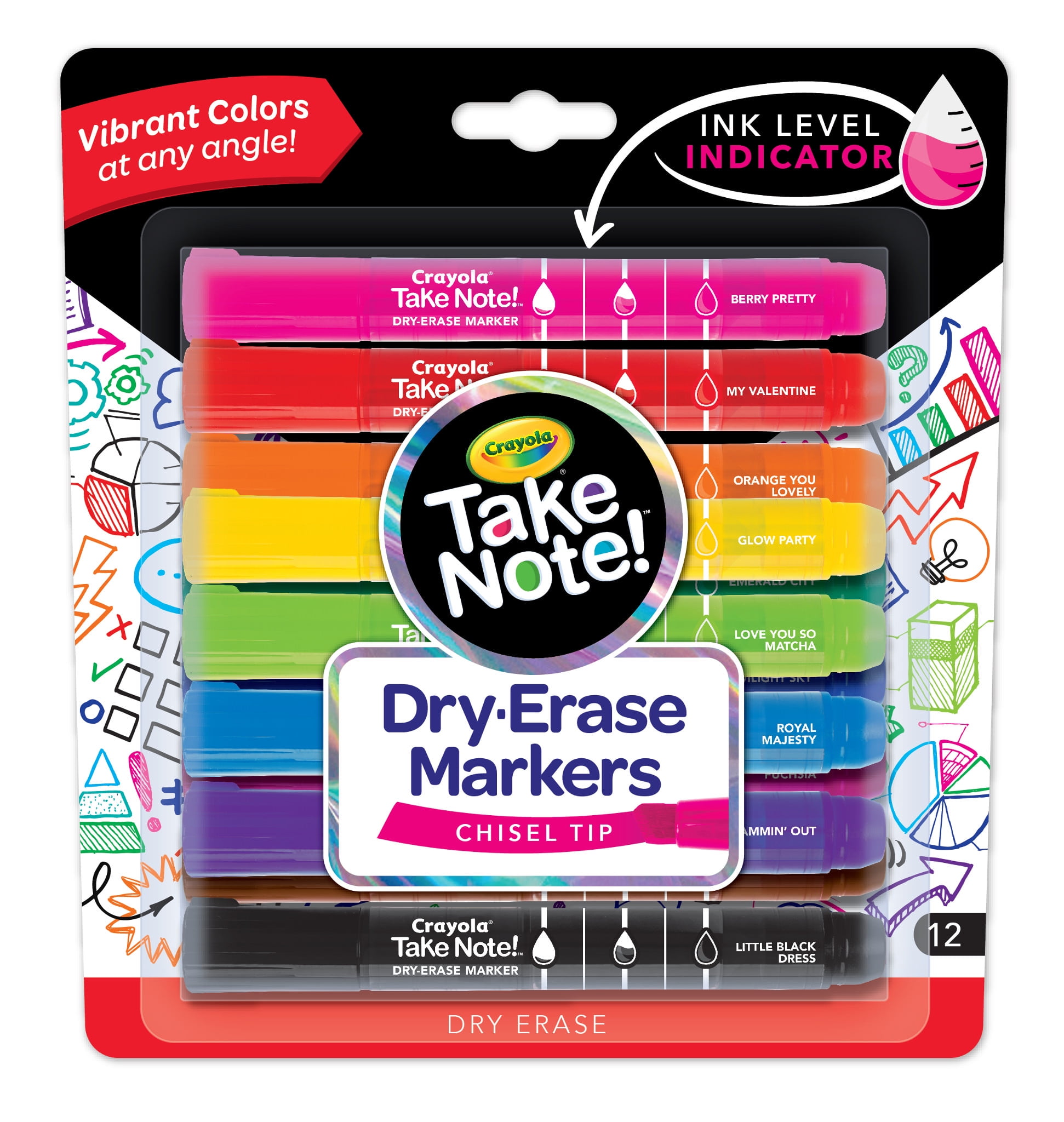 Crayola Washable Dry Erase Markers, 6 Per Pack, 6-Pack at
