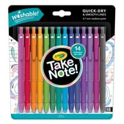 Crayola Take Note! Washable Gel Pen Set, 14 Count