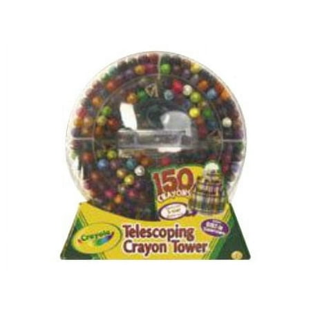 Crayola Telescoping 150 Count Crayon Tower With Built-In Sharpener