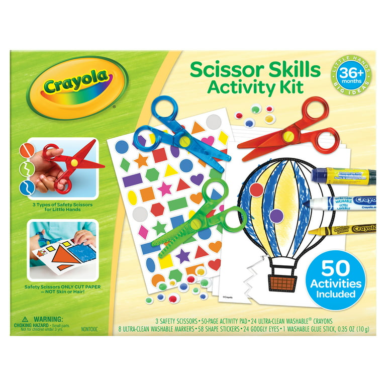 Scissor Skills Activity Book for Kids Ages 3-5,Paper Cutting Art, Kids Safe Scissors, Early Learning Development Toy for Kindergarten Preschool Boys