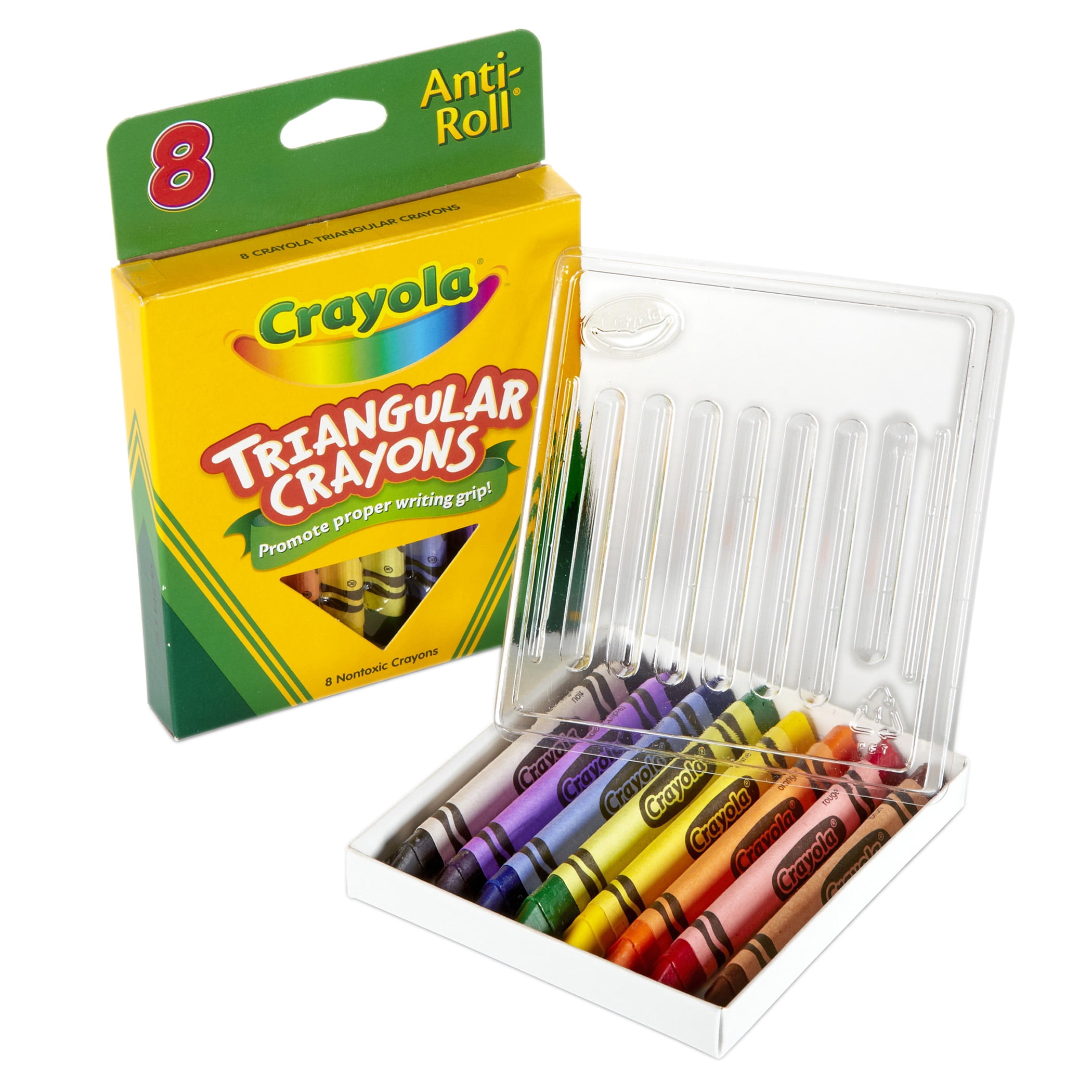 8-Color Triangular Crayons - 12 Boxes (Per Dozen)