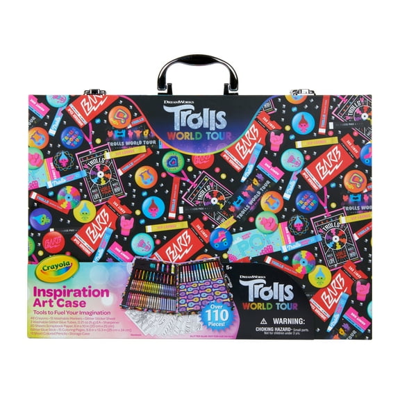 Crayola Trolls Inspiration Art Case, Kids Art Set, Over 110 Pieces
